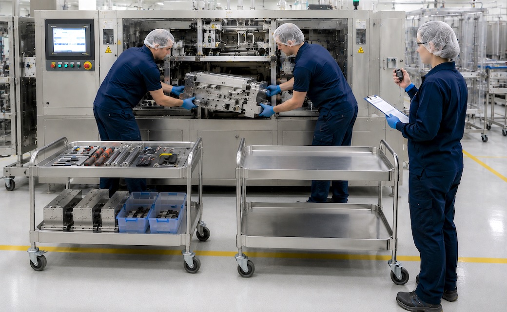 Замена узла во время быстрой переналадки SMED